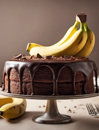 Bolo de Banana com Chocolate